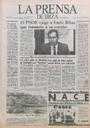 La Prensa de Ibiza - 21/12/1988, Pàgina 1  [Ref. 19881221_0002]