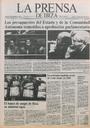 La Prensa de Ibiza - 29/12/1988, Pàgina 1  [Ref. 19881229_0009]