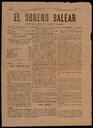 El Obrero Balear - 05/06/1904, Pàgina 1  [Ref. El Obrero Balear_19040605_0188]