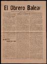 El Obrero Balear - 20/07/1912, Pàgina 1  [Ref. El Obrero Balear_19120720_0539]